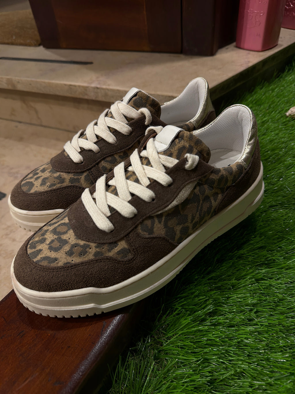 Sneakers maculata pelle